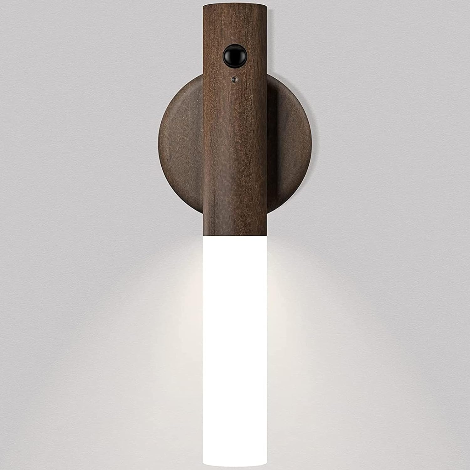 Sensor Night Light, Magnetic LED Wall Lights Rechargeable Sensor Night Light Indoor Wooden Wall Sconce for Bedroom Corridor Staircase
