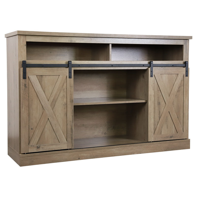 Storage Cabinet with Adjustable Shelves for TVs Up to 65"