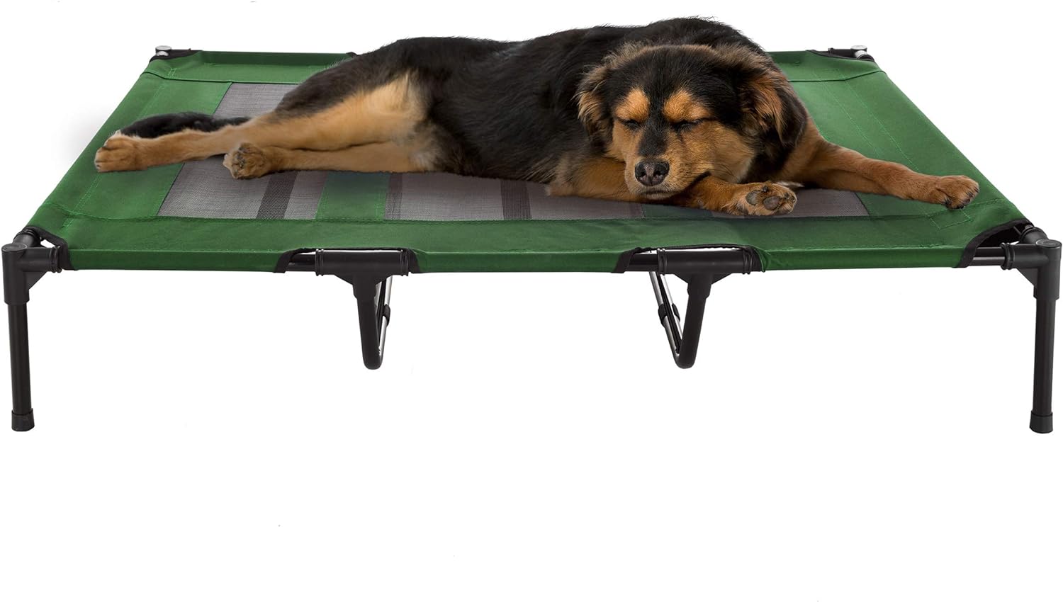 Lit surélevé pour chien – Lit portable pour animal de compagnie de 76,2 x 61 cm avec pieds antidérapants – Lit pour chien ou chiot pour intérieur/extérieur pour animaux jusqu'à 22,7 kg (bleu)