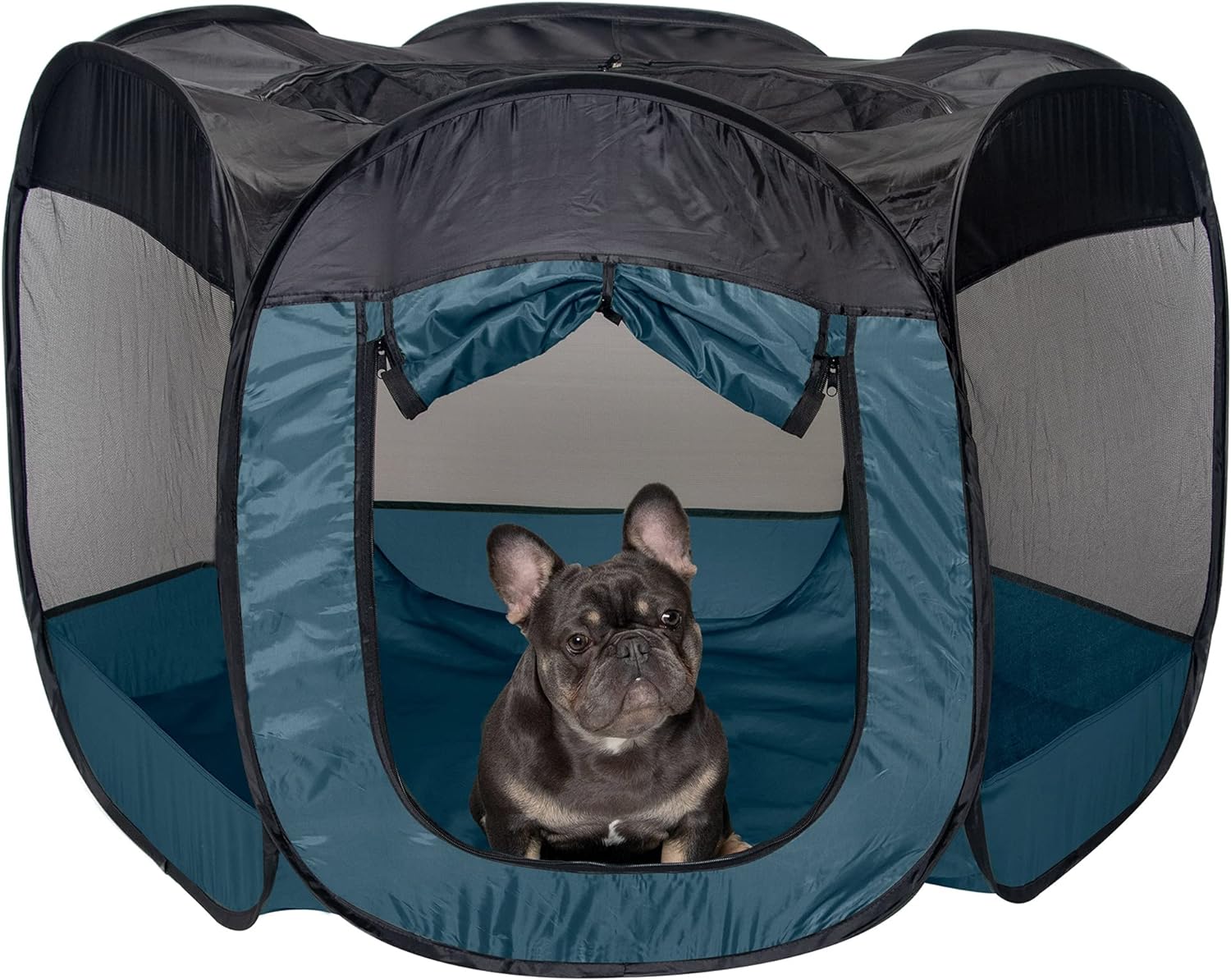 Furhaven Pop Up Playpen Pet Tent Playground - Gray, Small