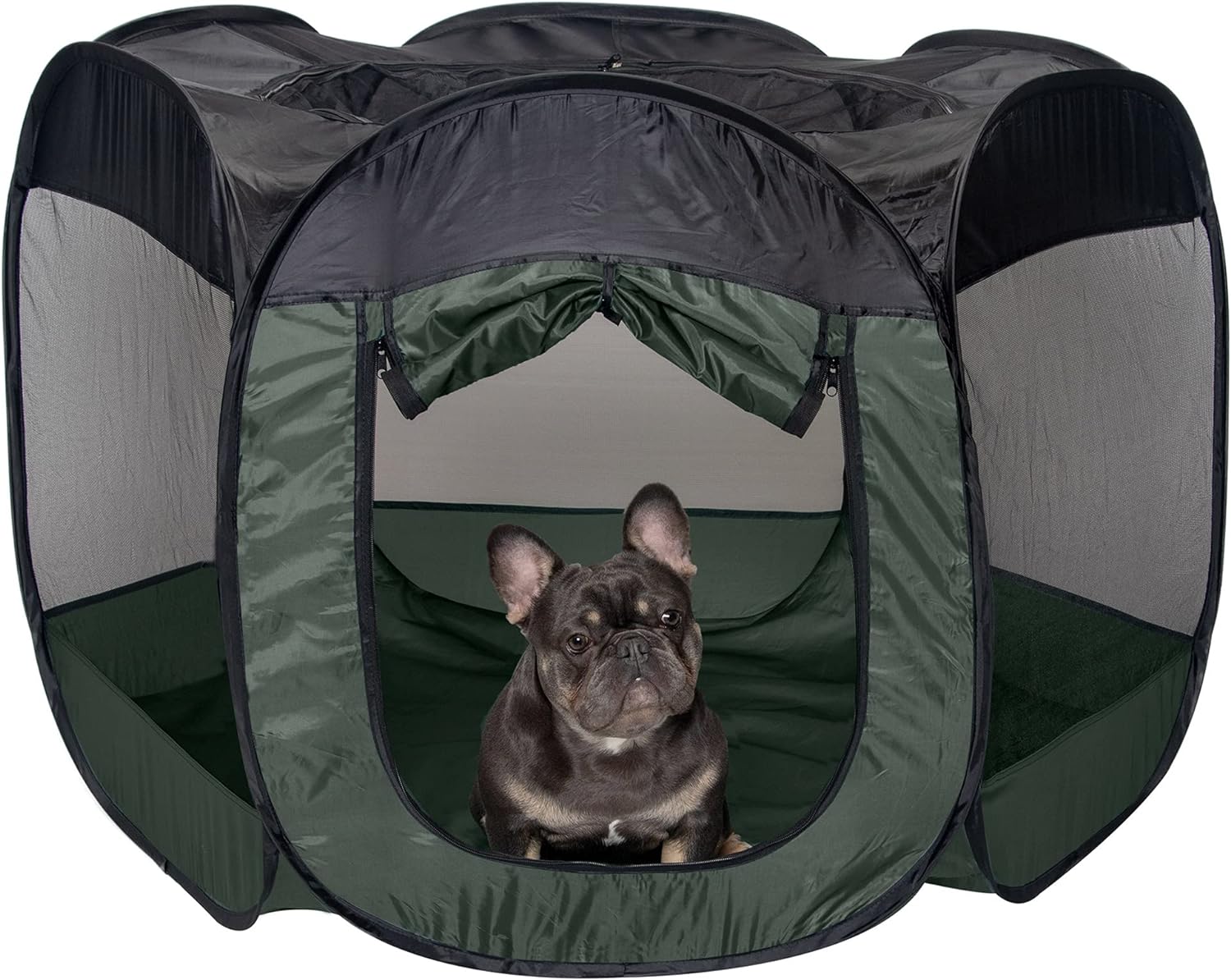 Furhaven Pop Up Playpen Pet Tent Playground - Gray, Small