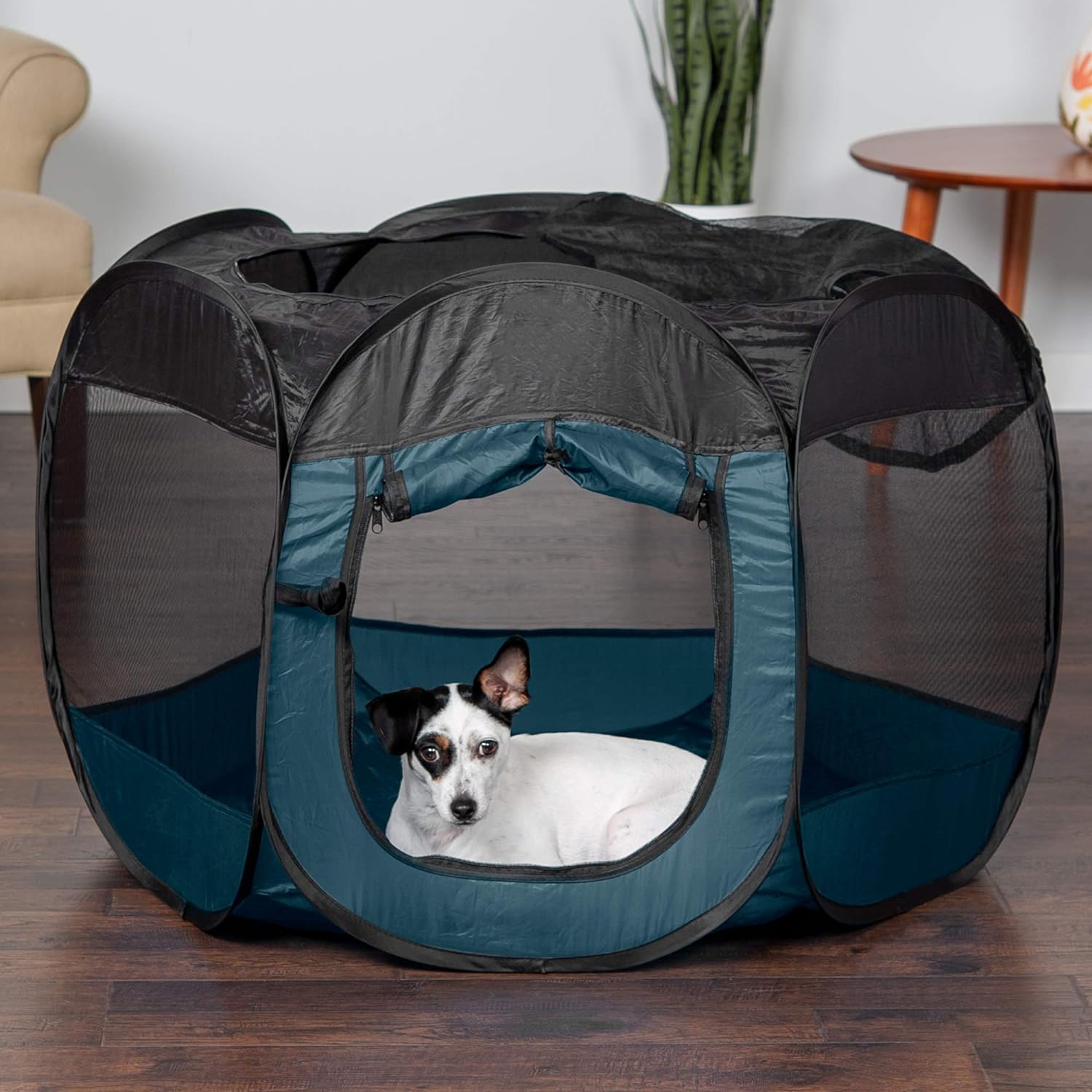 Furhaven Pop Up Playpen Pet Tent Playground - Gray, Small