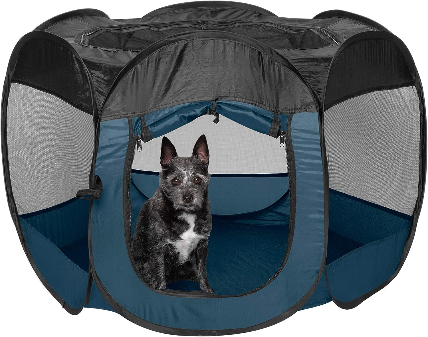 Furhaven Pop Up Playpen Pet Tent Playground - Gray, Small