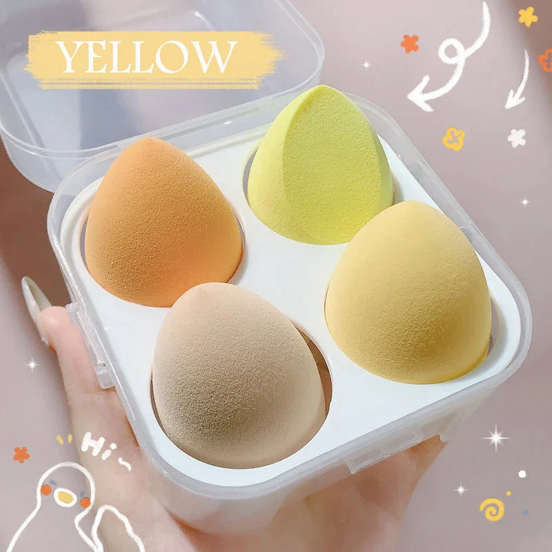 4 Piece Sponge Makeup Blender Set - Perfect Tool for Applying Foundation, Powder, Blush, and More