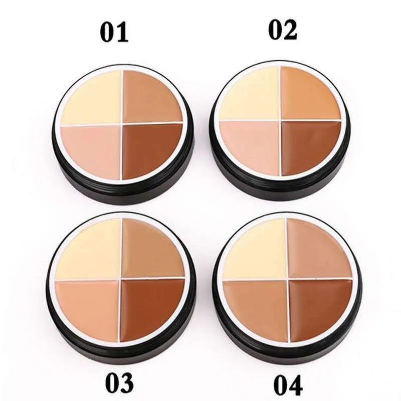 4 Colors Face Makeup Concealer Oil Control Full Cover Long-lasting Moisturizing Repairing Clear Smooth Beauty Makeup Skin Care