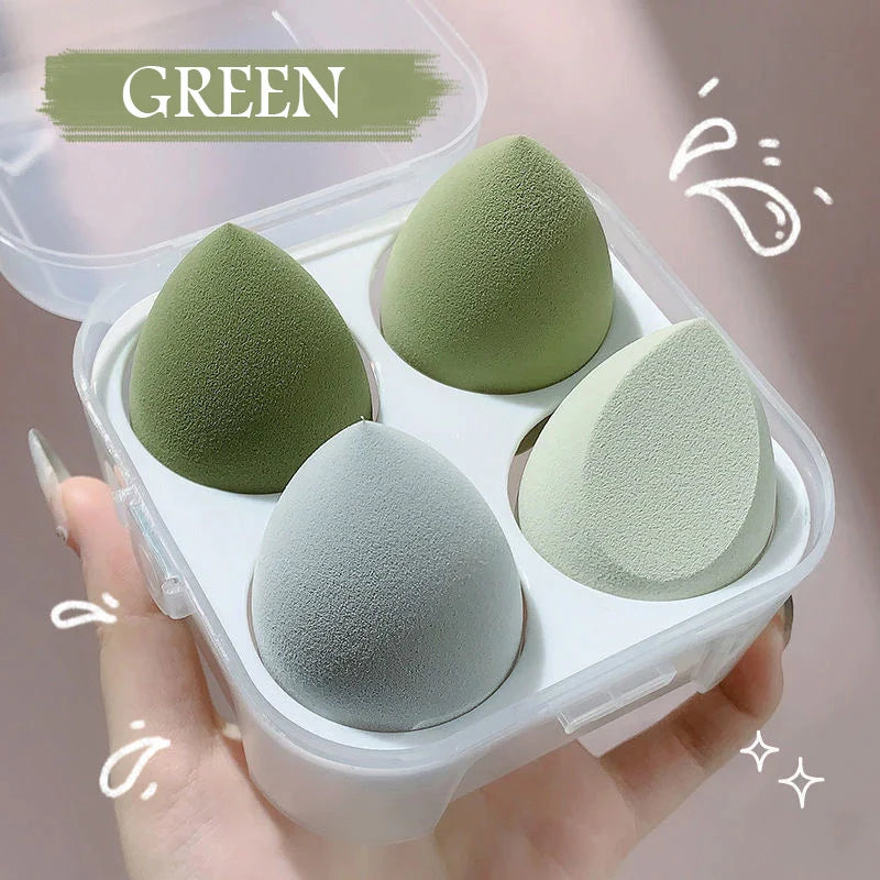 4 Piece Sponge Makeup Blender Set - Perfect Tool for Applying Foundation, Powder, Blush, and More