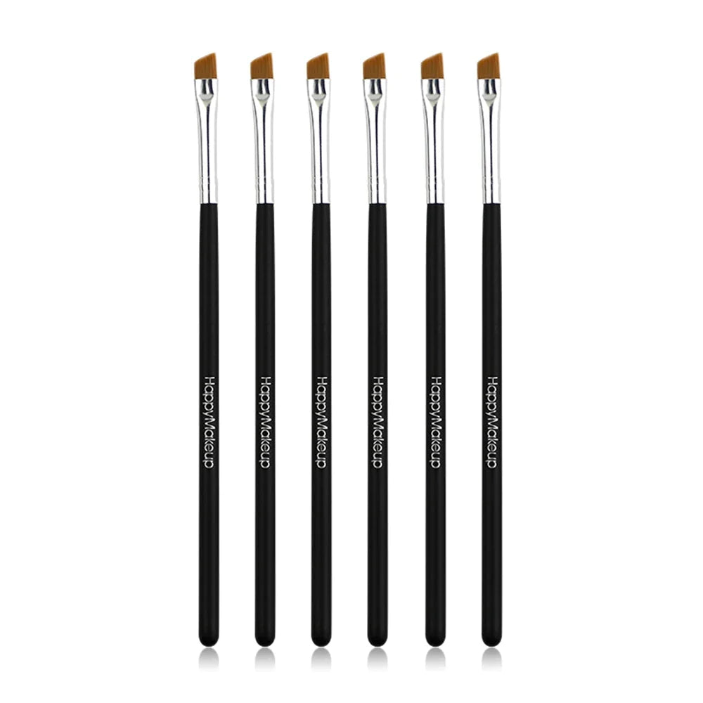 5Pcs Professional Black Eyebrow Inclined Flat Angled Brush Makeup Tool Wooden Pole Eyeliner Eyeshadow Eye Brow Women Cosmetic