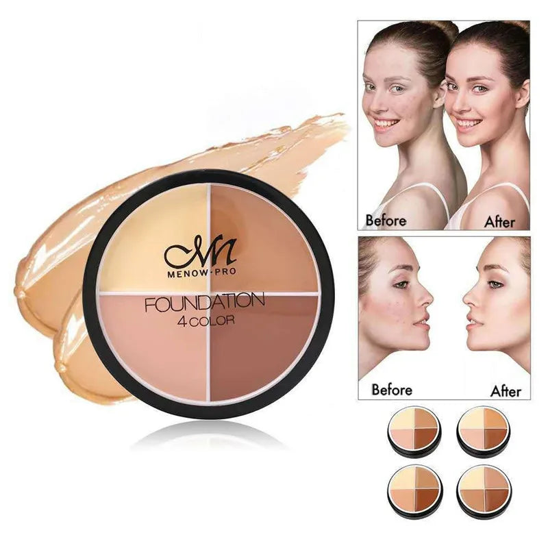 4 Colors Face Makeup Concealer Oil Control Full Cover Long-lasting Moisturizing Repairing Clear Smooth Beauty Makeup Skin Care