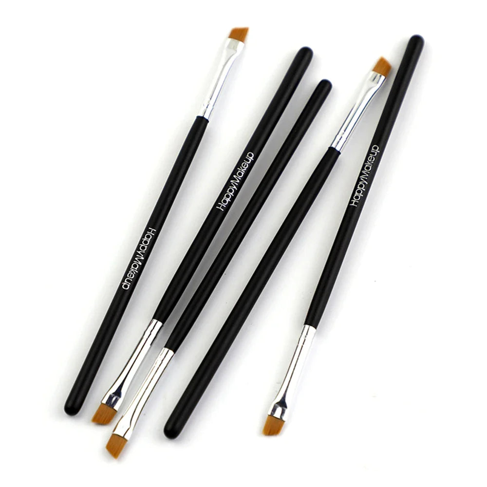 5Pcs Professional Black Eyebrow Inclined Flat Angled Brush Makeup Tool Wooden Pole Eyeliner Eyeshadow Eye Brow Women Cosmetic