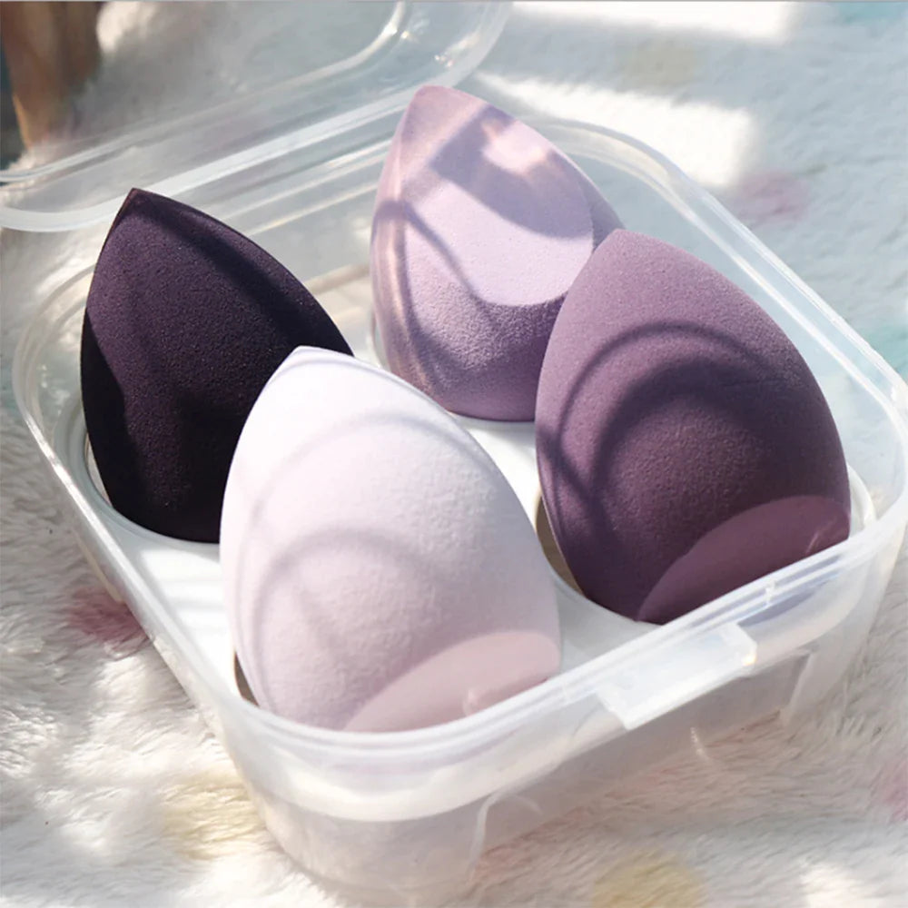 4 Piece Sponge Makeup Blender Set - Perfect Tool for Applying Foundation, Powder, Blush, and More