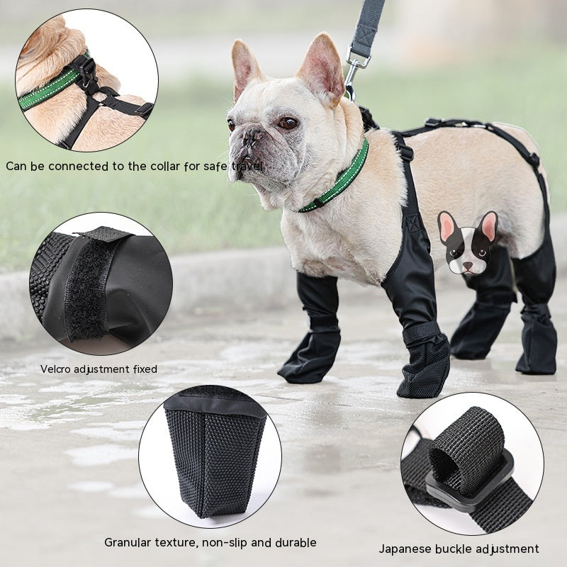 Adjustable Waterproof Dog Boots- Pet Breathable Shoes For Outdoor Walking