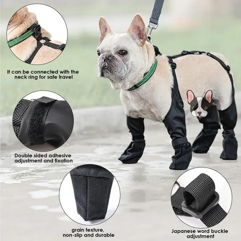 Adjustable Waterproof Dog Boots- Pet Breathable Shoes For Outdoor Walking